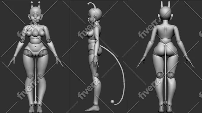 BJD sculpting process for 3D printing - Work showcase
